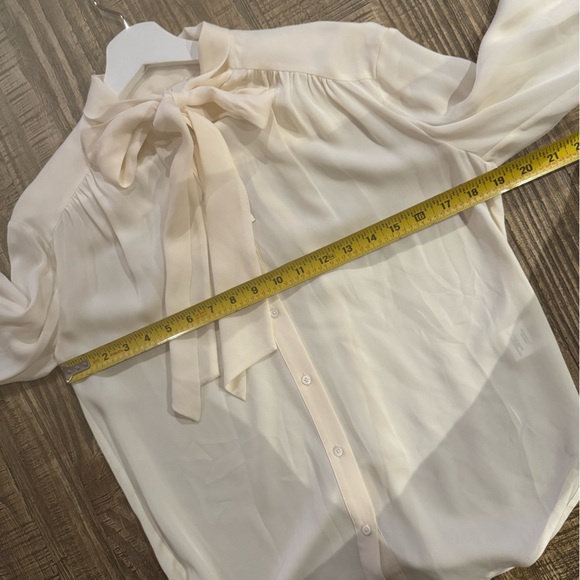 Joie Silk Long Sleeve Tie Neck Blouse. - Picture 6 of 8